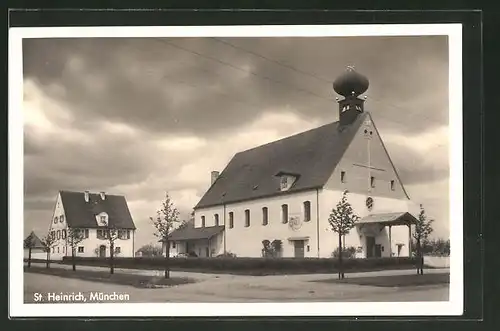 AK München-Sendling, Kirche St. Heinrich, Scharnitzstrasse