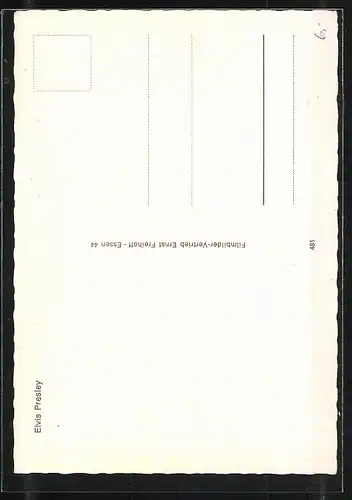 AK Musiker Elvis Presley im Hemd posierend, Autogramm