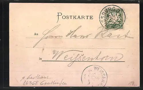 AK Gersthofen, Gasthaus Peterhof