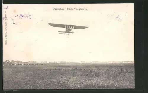 AK L'Aeroplane "Bleriot" en plain vol, Flugzeug