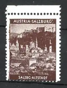 Reklamemarke Salzburg, Blick zur Altstadt