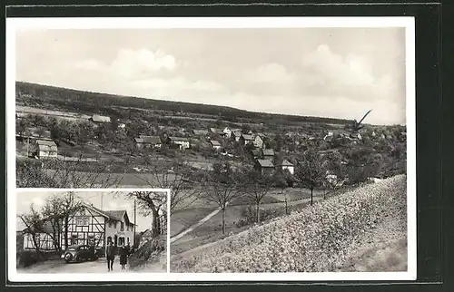 AK Kortelshütte, Gasthaus zum Adler, Ortsansicht