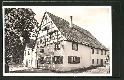 AK Kreenheinstetten, Geburtshaus von Abraham a Sancta Clara (Gasthaus zur Traube)