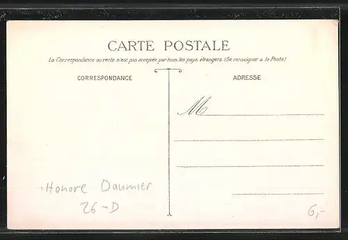 Künstler-AK sign. Honore Daumier: Les Humoristes de Jadis: "Vous aviez faim?...", schlafender Richter