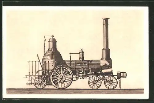 AK A. Borsig, Berlin-Tegel, 2A 1-Lokomotive, Berlin-Anhaltinische Eisenbahn, 1841