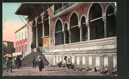 AK Constantinople, Fontaine des ablution de la Mosquée Validé
