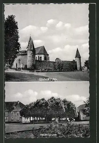 AK Effeltrich, Kirche und 1000jährige Linde