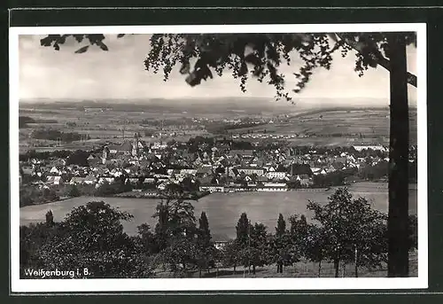 AK Weissenburg, Blick auf die Ortschaft mit Fernsicht