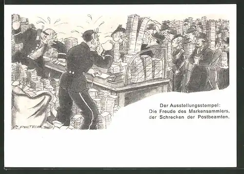 AK Düsseldorf, Rheinische Briefmarken-Ausstellung 1936, Ganzsache PP127 C19, Der Aussstellungsstempel