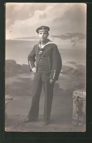 Foto-AK Matrose in Uniform, U-Boot-Fahrer