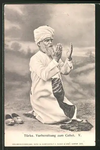 AK Türke in Tracht beim Gebet