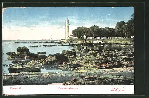 AK Constantinople, Fanaraki, Partie mit Leuchtturm