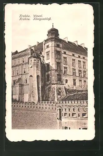 AK Krakau-Krakow, Wawel, Königsschloss