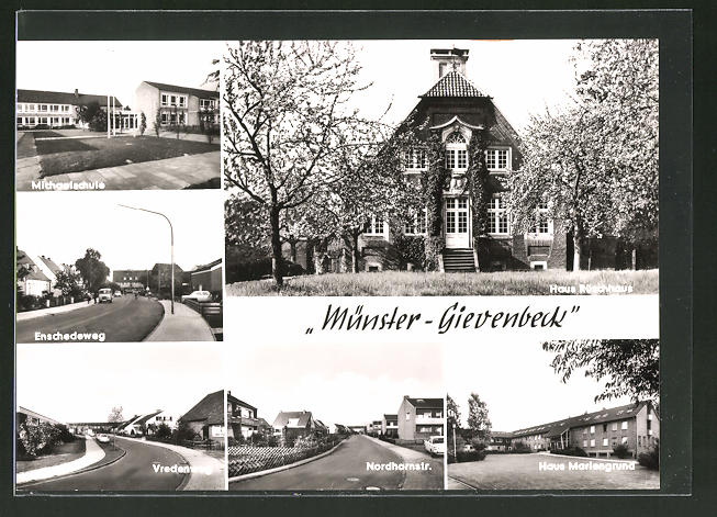 Ak Munster Gievenbeck Michaelschule Haus Mariengrund Haus