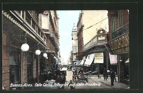 AK Buenos Aires, Calle Cárlos Pellegrini esq. Calle Rivadavia