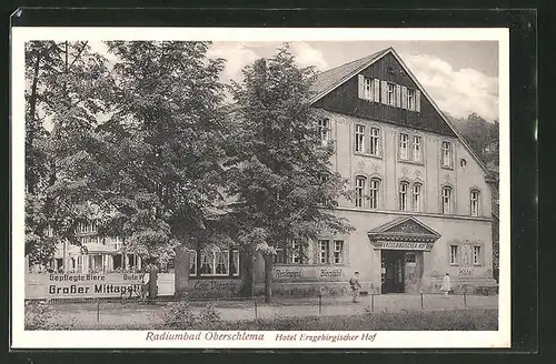AK Oberschlema, Hotel Erzgebirgischer Hof