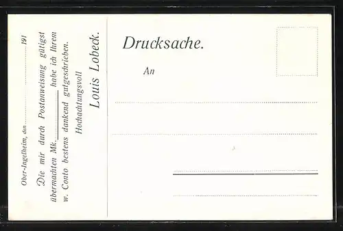 AK Ober-Ingelheim a. Rhein, Weinhandlung Louis Lobeck