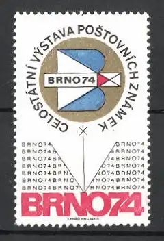 Reklamemarke Brno, Celostatni Vystava Postovnich Znamek 1974, Messelogo