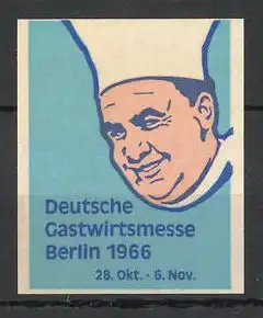 Reklamemarke Berlin, Deutsche Gastwirtsmesse 1966, Koch