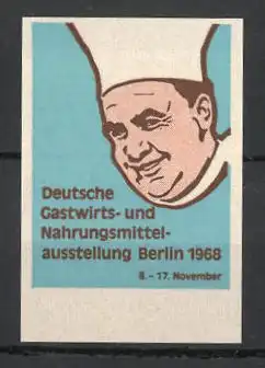 Reklamemarke Berlin, Deutsche Gastwirtsmesse 1966, Koch