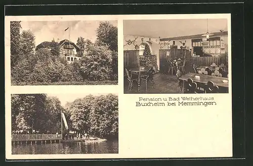 AK Buxheim b. Memmingen, Pension und Bad Weiherhaus