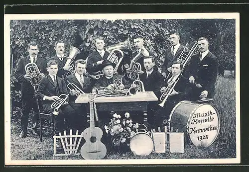 AK Kemnathen, Gruppenbild der Musikkapelle 1928