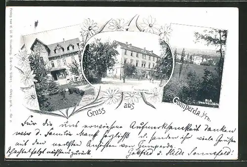 AK Gumperda i. Th., Gasthof Neues Haus, Villa Sonnefeld