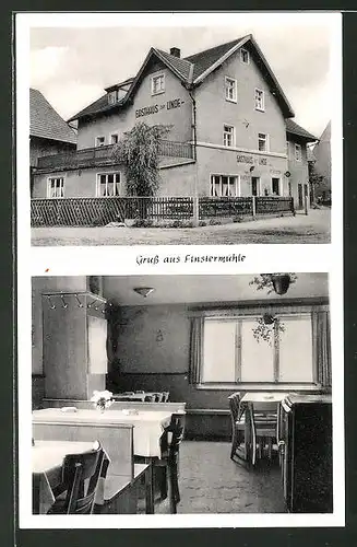 AK Finstermühle, Gasthaus zur Linde