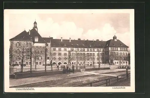 AK Untertürkheim, Blick zur Lindenschule