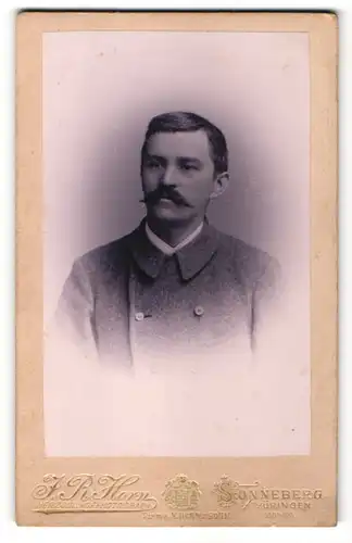 Fotografie I. R. Horn, Sonneberg i. Thür., Portrait eines eleganten Bürgerlichen