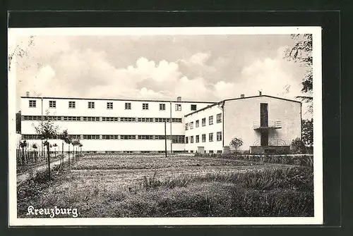 AK Gross Krotzenburg, Blick auf "Kreuzburg", Missionshaus der weissen Väter