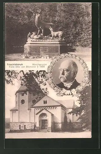 AK Friedrichsruh, Hirschgruppe, Fürst Otto von Bismarck