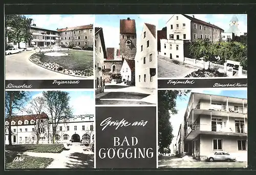 AK Bad Gögging, Römerbad, Trajansbad, Kirche