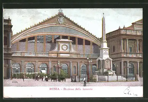 AK Roma, Stazione della ferrovia, Bahnhof