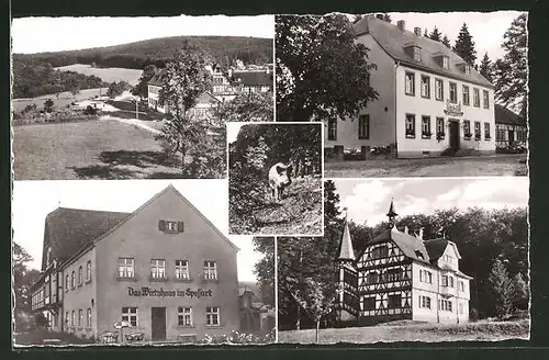 AK Rohrbrunn / Spessart, das Wirtshaus im Spessart, verschiedene Ansichten