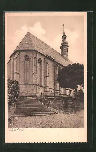 AK Himmelkron, Blick zur Stiftskirche