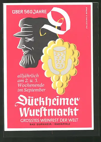 AK Bad Dürkheim, Volksfest Dürkheimer Wurstmarkt, grösstes Weinfest der Welt