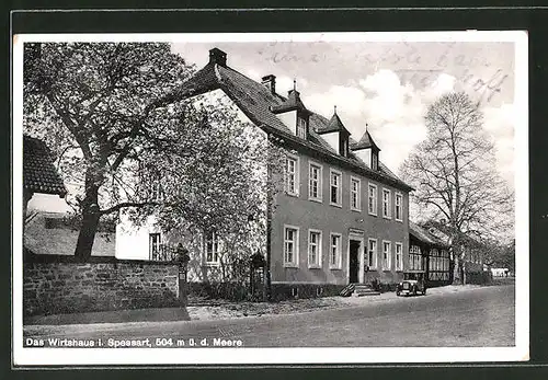 AK Rohrbrunn, Partie am Wirtshaus i. Spessart