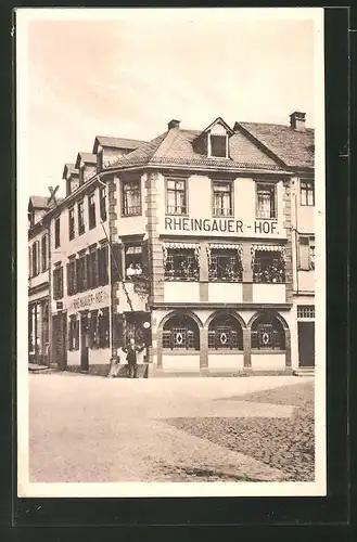 AK Eltville a. Rhein, Strassenpartie am Gasthaus "Rheingauer Hof"