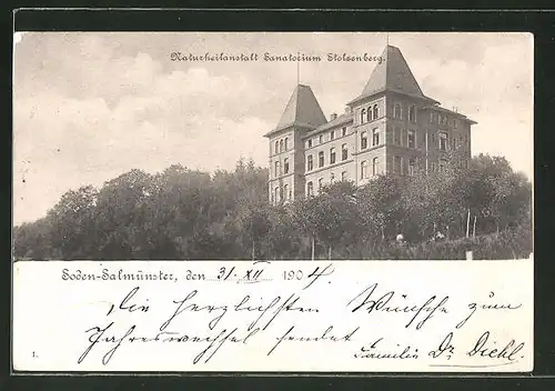 AK Soden-Salmünster, Naturheilanstalt Sanatorium Stolzenberg