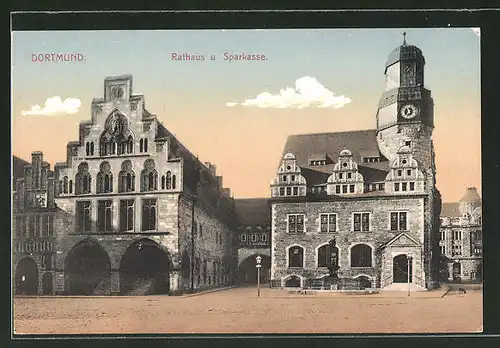 AK Dortmund, Rathaus und Sparkasse