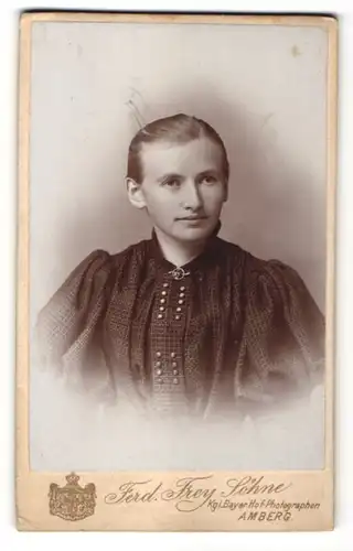 Fotografie Ferd. Frey Söhne, Amberg, Portrait bürgerliche junge Dame