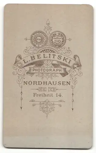 Fotografie L. Belitski, Nordhausen, Portrait bürgerliches Paar
