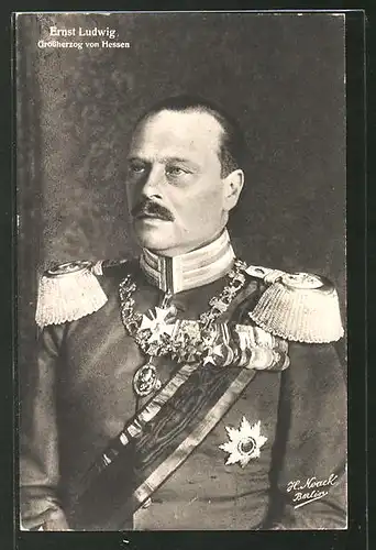 AK Grossherzog Ernst Ludwig von Hessen-Darmstadt, Portrait in Uniform