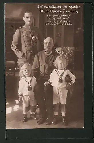 AK Herzog von Cumberland, Herzog Ernst August von Hannover, Erbprinz Ernst August