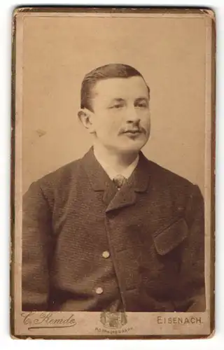 Fotografie C. Remde, Eisenach, Portrait Herr mit Oberlippenbart