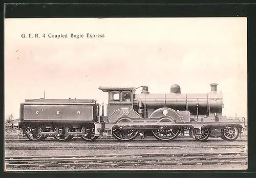 AK englische Eisenbahn, G.E.R. 4 Coupled Bogie Express Locomotive