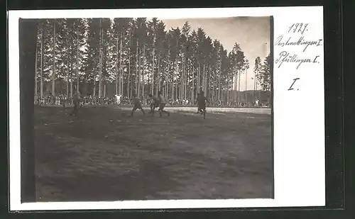Foto-AK Pfullingen, Fussball-Spiel Onstmettingen gegen Pfullingen 1929