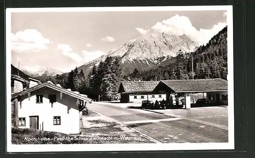 AK Ramsau, Alpenstrasse, Tankstelle Passhöhe Schwarzbachwacht