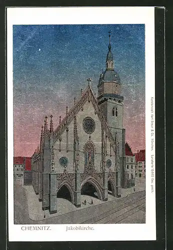 Luna-AK Chemnitz, Motiv der Jakobikirche